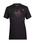 FOX Kurzarm Fahrrad-Shirt - WITHERED PREMIUM - Schwarz