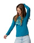 FOX Langarm Fahrrad-Shirt - BOUNDARY LADY - Blau