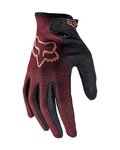FOX Langfinger-Fahrradhandschuhe - RANGER LADY - Schwarz/bordeaux