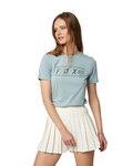 FOX Kurzarm Fahrrad-Shirt - PINNACLE LADY - Grau