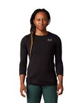 FOX Kurzarm Fahrradtrikot - RANGER 3/4 LADY - Schwarz