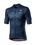 CASTELLI Kurzarm Fahrradtrikot - GIRO STELVIO 2020 - Blau