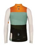 GOBIK Langarm Fahrradtrikot für den Winter - COBBLE - Schwarz/Elfenbein/Grün/Orange
