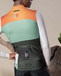 GOBIK Langarm Fahrradtrikot für den Winter - COBBLE - Schwarz/Elfenbein/Grün/Orange