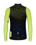 GOBIK Langarm Fahrradtrikot für den Winter - COBBLE - Anthrazit/Grün/Blau