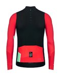 GOBIK Langarm Fahrradtrikot für den Winter - COBBLE BLEND - Elfenbein/Rosa/Schwarz