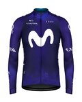 GOBIK Langarm Fahrradtrikot für den Winter - MOVISTAR 2023 PACER - Blau/Weiß