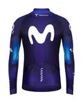 GOBIK Langarm Fahrradtrikot für den Winter - MOVISTAR 2023 PACER - Blau/Weiß