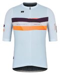 GOBIK Kurzarm Fahrradtrikot - STARK - Hellblau/bordeaux/Orange