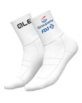 ALÉ Klassische Fahrradsocken - GROUPAMA FDJ 2020 - Weiß