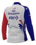 ALÉ Langarm Fahrradtrikot für den Winter - GROUPAMA FDJ 2021 - Rot/Blau/Weiß