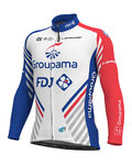 ALÉ Langarm Fahrradtrikot für den Winter - GROUPAMA FDJ 19 WNT - Rot/Blau/Weiß