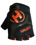 HAVEN Fingerlose Fahrradhandschuhe - DEMO SHORT - Schwarz/Rot