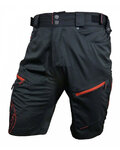 HAVEN Fahrradshorts ohne Träger - NAVAHO SLIMFIT - Schwarz/Rot