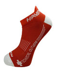 HAVEN Knöchelhohe Fahrradsocken - SNAKE SILVER NEO - Rot/Weiß