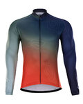HOLOKOLO Langarm Fahrradtrikot für den Winter - AFTERGLOW WINTER  - mehrfarbig/Rot