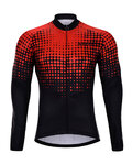 HOLOKOLO Langarm Fahrradtrikot für den Winter - INFRARED WINTER  - Rot/Schwarz