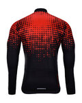 HOLOKOLO Langarm Fahrradtrikot für den Winter - INFRARED WINTER  - Rot/Schwarz