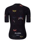 HOLOKOLO Kurzarm Radtrikot und Shorts - DRAGONFLIES ELITE LADY - Schwarz