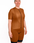 HOLOKOLO Kurzarm Fahrradtrikot - VICTORIOUS LADY - Braun