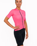 HOLOKOLO Kurzarm Radtrikot und Shorts - VICTORIOUS LADY - Schwarz/Rosa