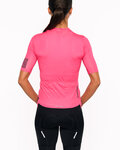 HOLOKOLO Kurzarm Radtrikot und Shorts - VICTORIOUS LADY - Schwarz/Rosa