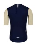 HOLOKOLO Kurzarm Radtrikot und Shorts - VIBES - Schwarz/Elfenbein/Blau