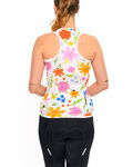 HOLOKOLO Ärmelloses Fahrradtrikot - FLORAL ELITE LADY - Weiß/mehrfarbig