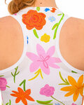 HOLOKOLO Ärmelloses Fahrradtrikot - FLORAL ELITE LADY - Weiß/mehrfarbig