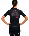 HOLOKOLO Kurzarm Fahrradtrikot - ICON ELITE LADY - Schwarz/Weiß/Rosa