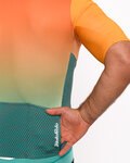 HOLOKOLO Kurzarm Fahrradtrikot - INFINITY - Orange/Grün/Rot