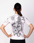 HOLOKOLO Kurzarm Fahrradtrikot - TATTOO ELITE LADY - Elfenbein/Schwarz