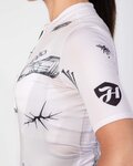 HOLOKOLO Kurzarm Fahrradtrikot - TATTOO ELITE LADY - Elfenbein/Schwarz