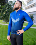 HOLOKOLO Langarm Fahrradtrikot für den Winter - ARROW WINTER - Blau