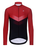 HOLOKOLO Langarm Fahrradtrikot für den Winter - ARROW WINTER - Rot/Schwarz