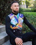 HOLOKOLO Langarm Fahrradtrikot für den Winter - FANTASY WINTER - Schwarz/mehrfarbig