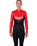 HOLOKOLO Langarm Fahrradtrikot für den Winter - ARROW LADY WINTER - Rot/Schwarz