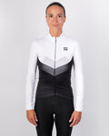 HOLOKOLO Langarm Fahrradtrikot für den Winter - ARROW LADY WINTER - Weiß/Schwarz