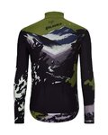 HOLOKOLO Langarm Fahrradtrikot für den Winter - CAMOUFLAGE WINTER - Grün/Schwarz