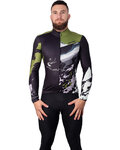 HOLOKOLO Langarm Fahrradtrikot für den Winter - CAMOUFLAGE WINTER - Grün/Schwarz