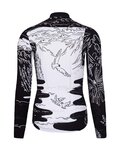 HOLOKOLO Langarm Radtrikot und Hose - VENTURE LADY WINTER - Schwarz/Weiß