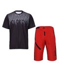 HOLOKOLO MTB Radtrikot und Hose - FORCE MTB - Weiß/Rot/Schwarz