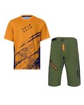 HOLOKOLO MTB Radtrikot und Hose - UNIVERSE MTB - Grün/Orange/Schwarz