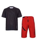 HOLOKOLO MTB Radtrikot und Hose - INFINITY MTB - Schwarz/Rot
