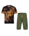 HOLOKOLO MTB Radtrikot und Hose - NIGHTFALL MTB - Orange/Grün/Schwarz