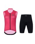 HOLOKOLO ärmelloses Trikot und kurze Hose - PURE LADY - Rosa/Schwarz