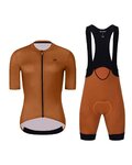 HOLOKOLO Kurzarm Radtrikot und Shorts - VICTORIOUS LADY - Braun