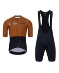 HOLOKOLO Kurzarm Radtrikot und Shorts - VIBES - Schwarz/Braun