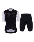 HOLOKOLO Kurzarm Radtrikot und Shorts - VIBES LADY - Weiß/Schwarz