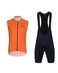 HOLOKOLO ärmelloses Trikot und kurze Hose - AIRFLOW - Orange/Schwarz